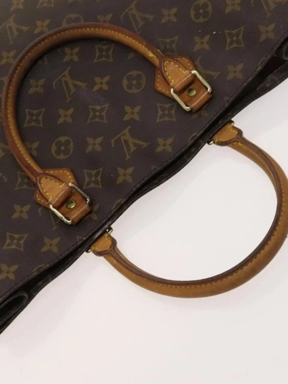 LOUIS VUITTON Monogram Sac Plat Hand Bag M51140 LV Auth 119040